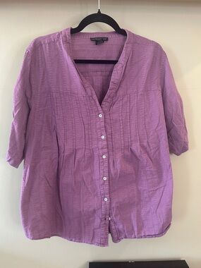 Preswick & Moore Lavender Button-Front Women's Shirt
